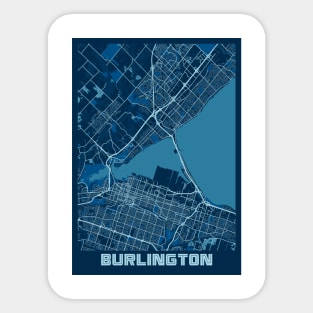 Burlington - Canada Peace City Map Sticker